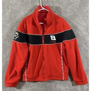 NASCAR Dale Earnhardt Jr #8 Jacket Mens 2X Red Nylon Fleece Reversible Full Zip